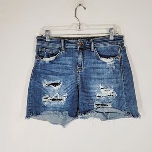 Judy Blue Ripped Denim Jean Shorts, Size Large